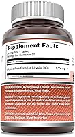 Vista 2 de Amazing Formulas L-Lisina 1000 mg Aminoácidos Suplemento Sin OMG Sin gluten Fabricado en Estados Unidos (90 unidades)
