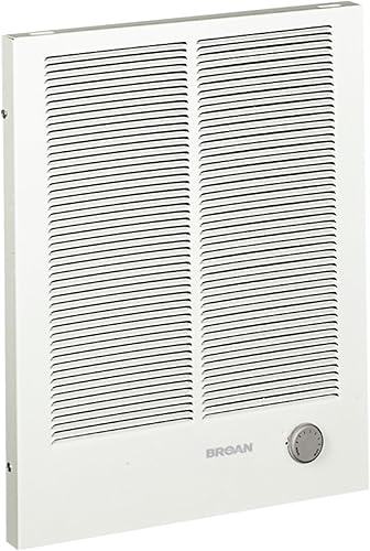 Miniatura 7 de Broan-NuTone, Calentador de pared de alta capacidad color blanco 198, rejilla pintada, 4000/2000 vatios 240 VCA, 2000/4000