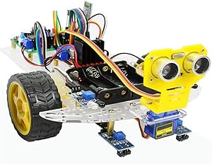 Smart car STC89C52RC microcontroller C51 kit tracking barrier robot ...