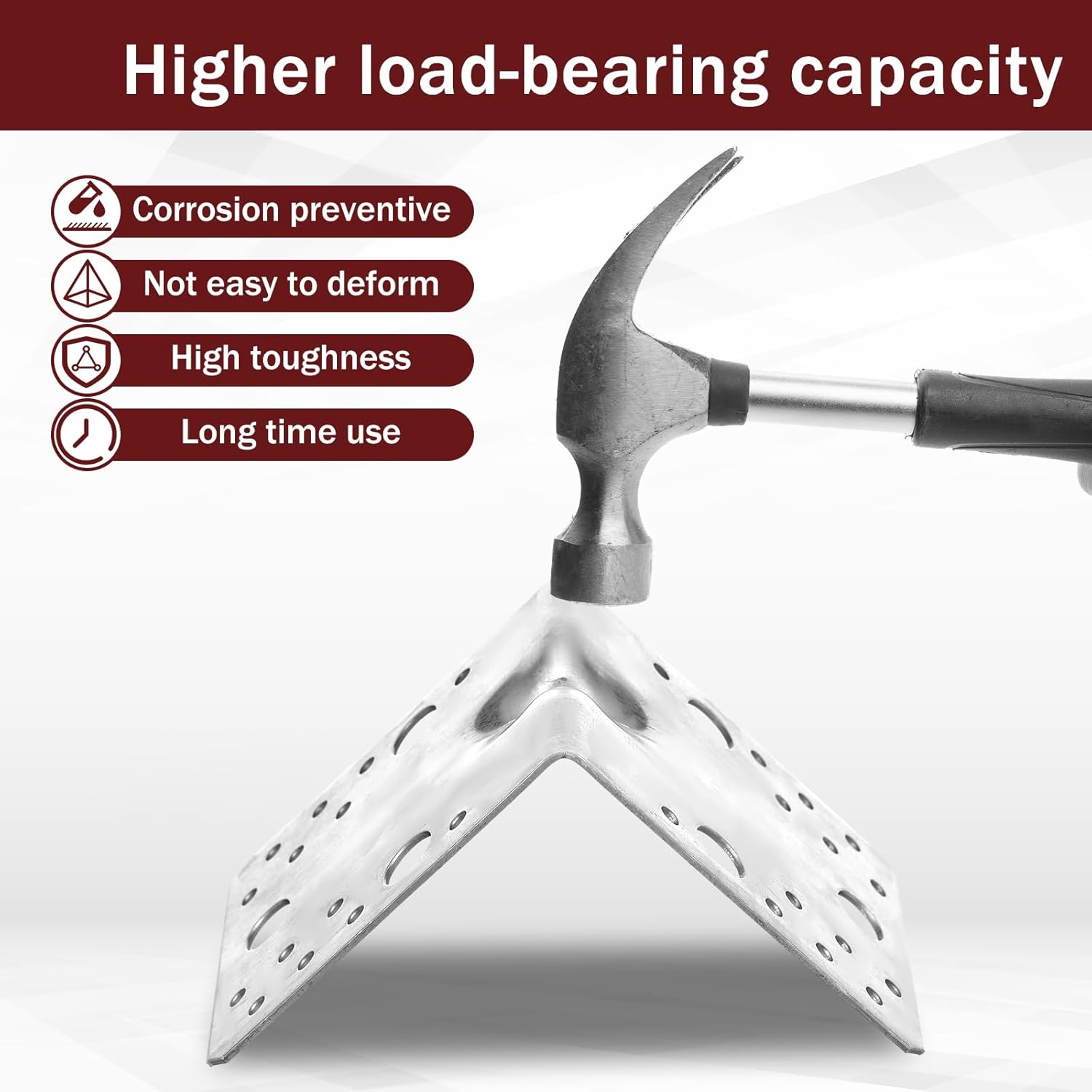 Shimeyao 4 Pcs 4x4x3-1/2 Steel L Bracket 1.7mm Thick Metal Angle 90 Degree Reinforcing Rib Corner Brace Heavy Duty Metal Corner Brace Shelf Brackets for Wood Shelf Furniture Cabinet