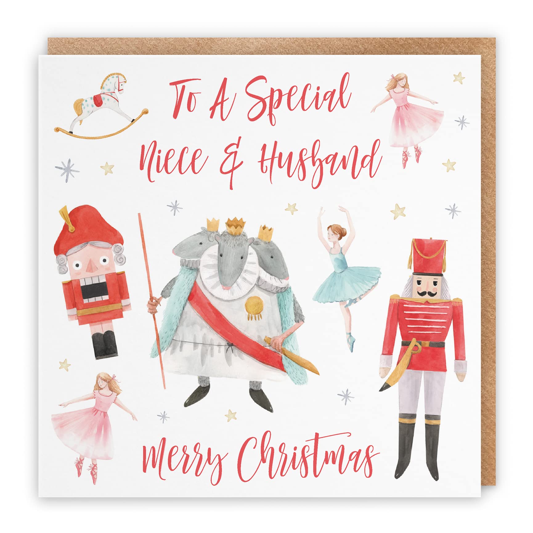 Hunts England, Niece And Husband Christmas Card, To A Special Niece & Husband, Merry Christmas, Nutcracker Collection