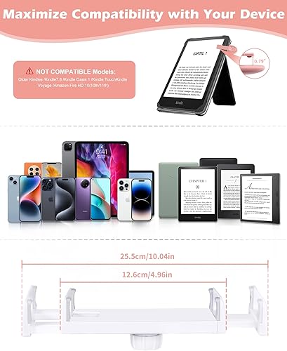 Miniatura 3 de Soporte para tablet de cuello de cisne para lectura Kindle en la cama con volteador de páginas remoto, soporte para brazo perezoso para Kindle