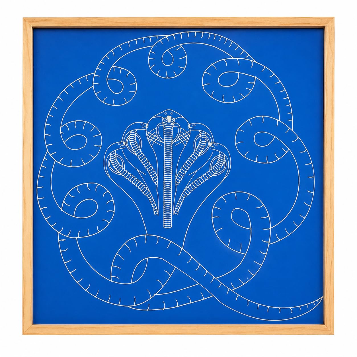 Rangly Naga Mandala Yantra | Wooden Stencil 13x13 Inch | Pooja Room Kolam | Rangoli Design, kolam art, sacred geometry, spiritual decor, prayer room-image-35