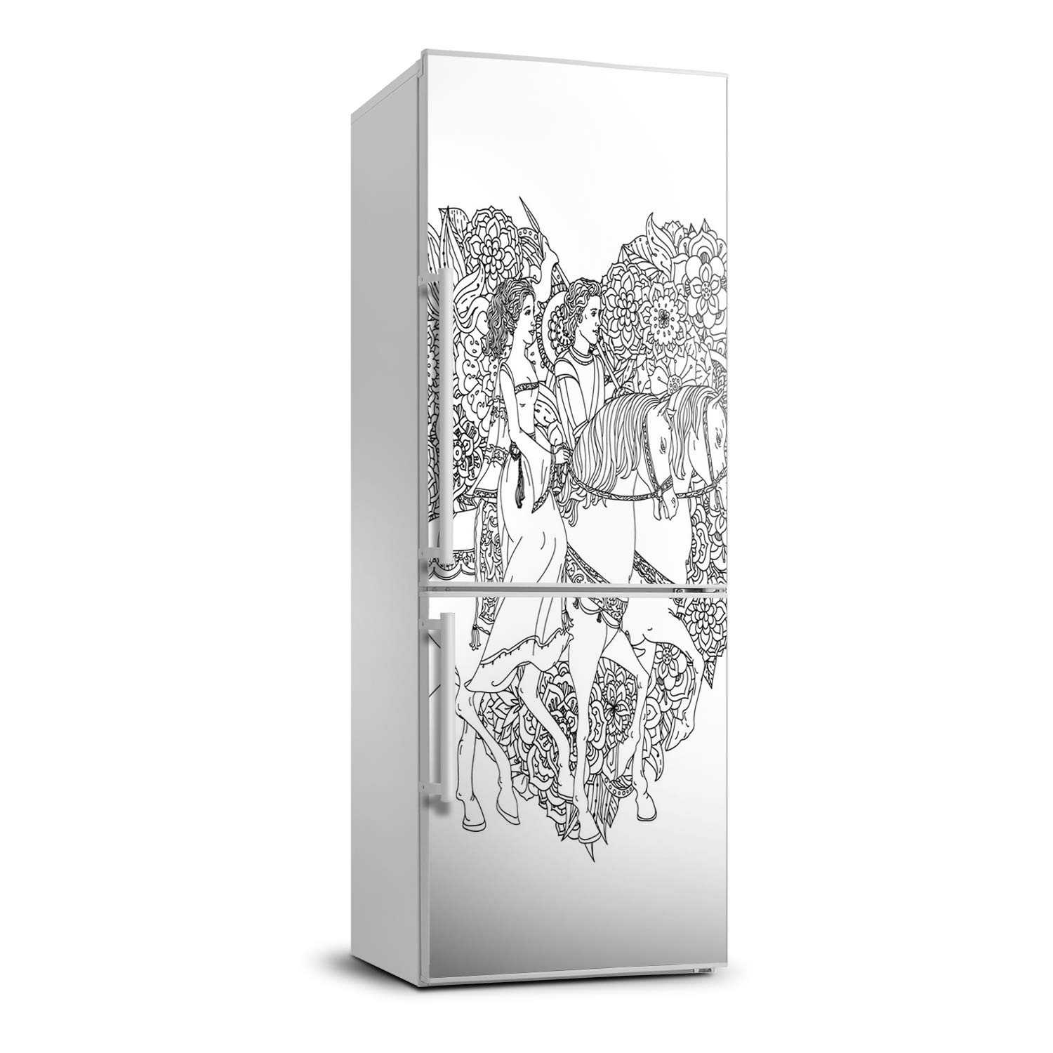 Autocollant frigo 60x180cm Tulup adhésif repositionnable haute définition homme et femme