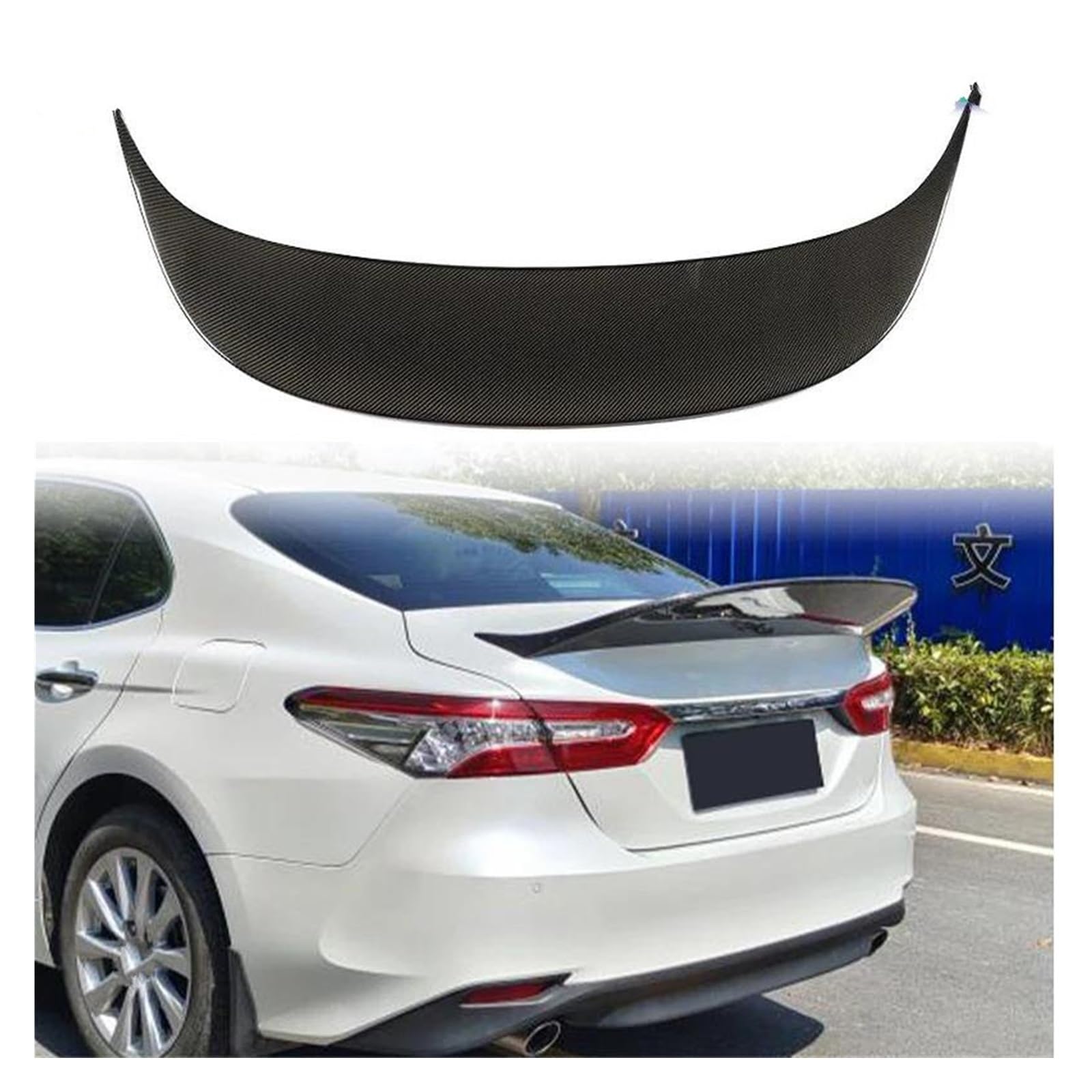 Becquet arrière en fibre de carbone pour Toyota Camry 2018-2021 look sport automobile de luxe