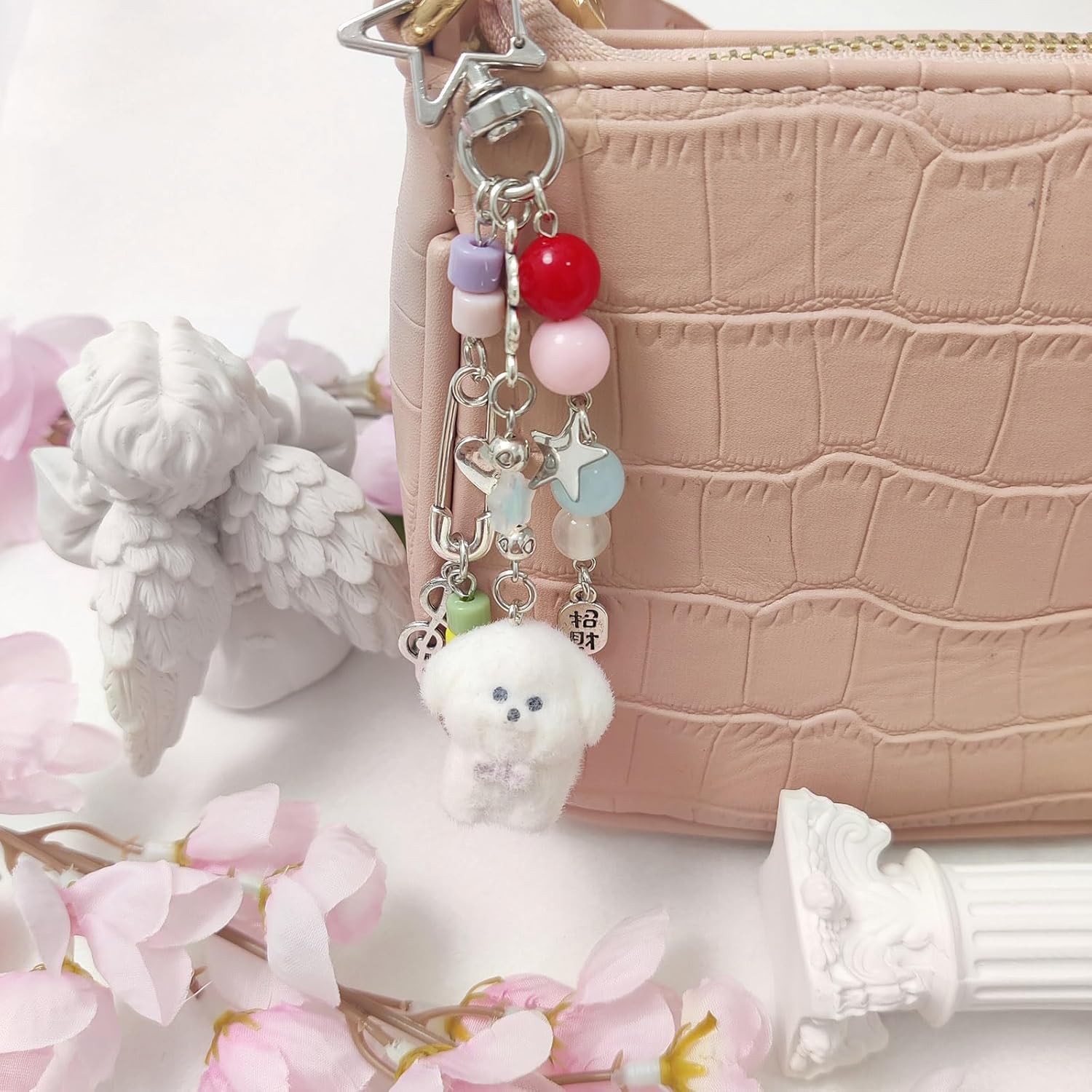 Cute Keychain Aesthetic Y2K Keychain Accessories Heart Butterfly Strawberry Bear Key Chain for Keys Bags Women Gifts - Image 7