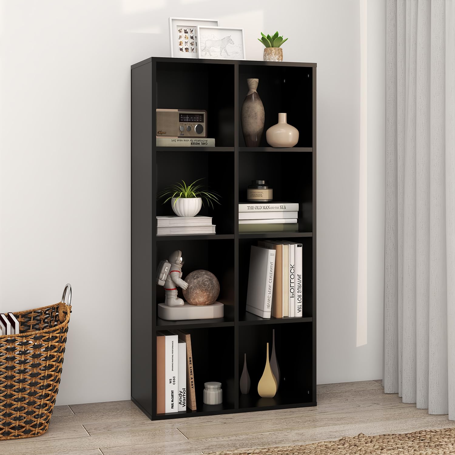 Tangkula 9-Cube Bookshelf, Freestanding Open Bookcase, Modern Cube Storage With Anti - View #8