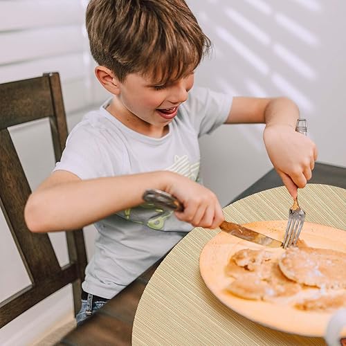 Miniatura 5 de AHHFSMEI Manteles individuales para mesa de comedor, vinilo tejido, de plástico, antideslizantes, aislamiento de calor, resistentes a las manchas,