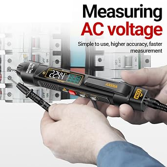Voltage Tester Multimeter Pen Type 4000 Counts Professional LCD Voltage Ohm