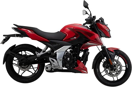 Bajaj Pulsar N160 Twin Disc Single Channel Single Seat Motorcycle/Motorbike - Glossy Racing Red - Ex-Showroom