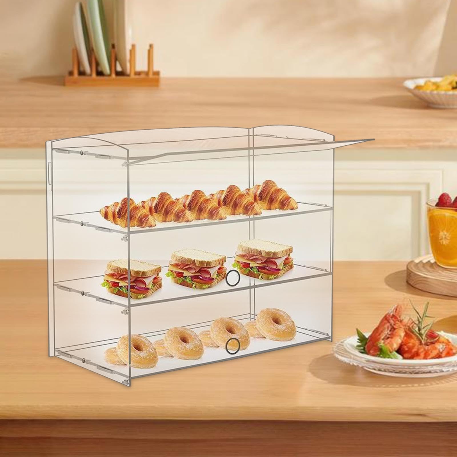 Acrílico Estante Expositor Estante para Pasteles Soporte Multipropósito para Cupcakes Organizador de Cosméticos Diseño de Múltiples Y Fácil Mont, 3 Niveles