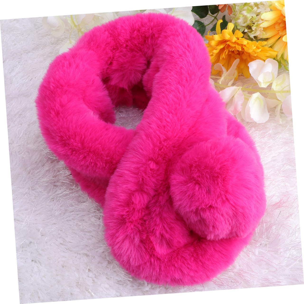 Holibanna Winter Scarf for Women Autumn Winter Warm Scarf Fur Collar Scarf Scarves for Women Faux Fur Scarf Women Scarf Comfortable Warm Scarf Faux Fur Scarves Loophole Scarf Student Fashion