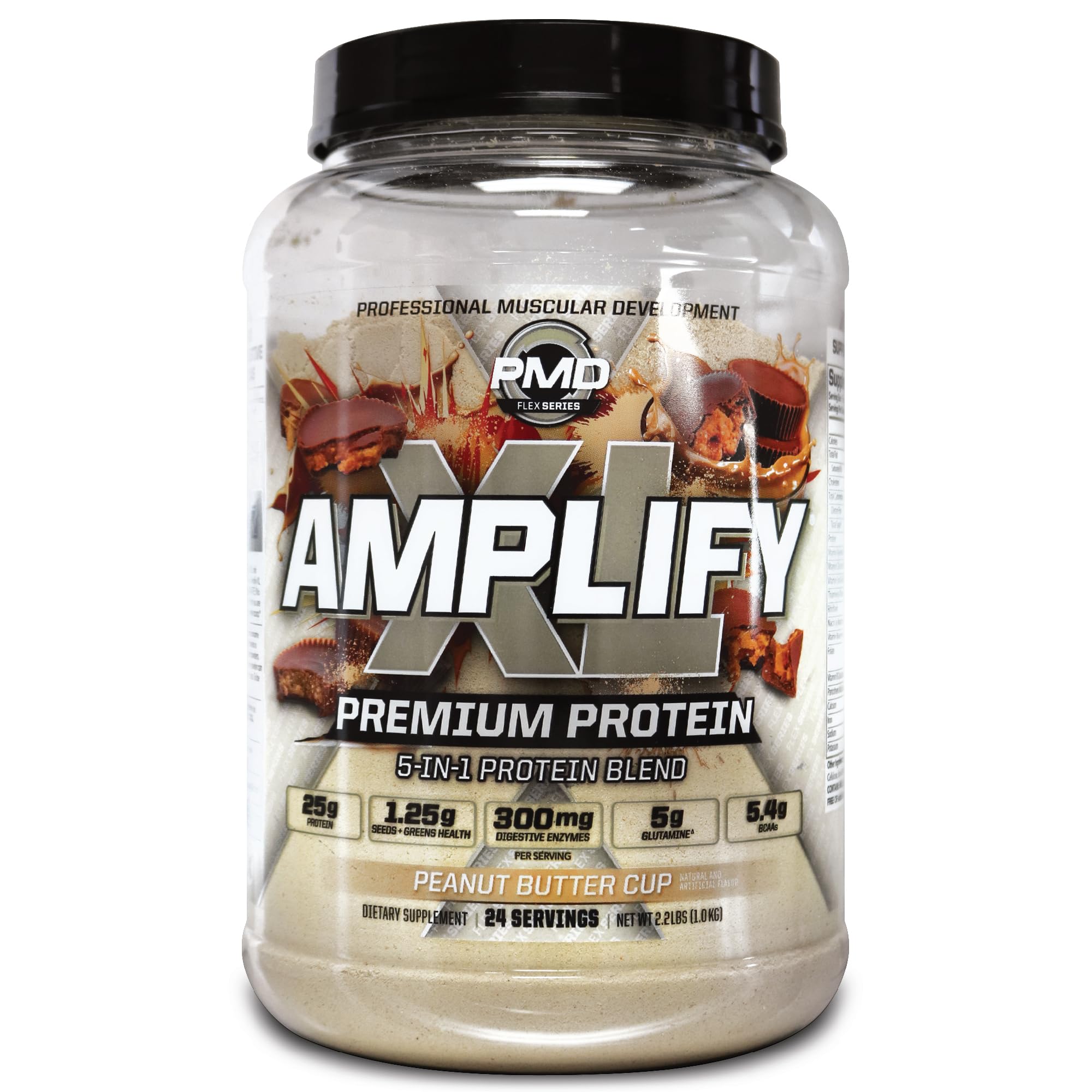 PMD Sports Amplify XL Premium Whey Protein Peanut Butter Cup - 24 Servings