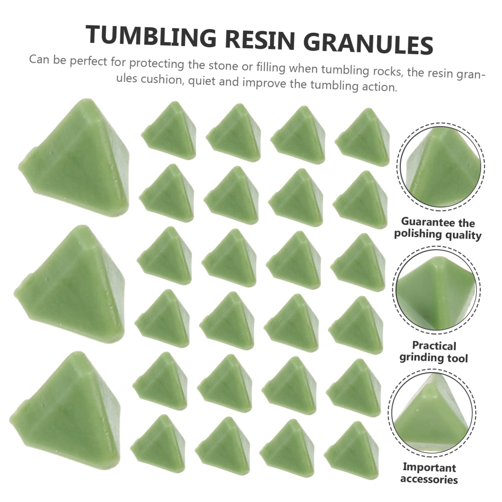 Homoyoyo Resin Triangle Abrasive for Grinding Vibratory Tumbler Polisher Jewelry Polishing Machine Craft Polishing Abrasive Tumbling Supplies