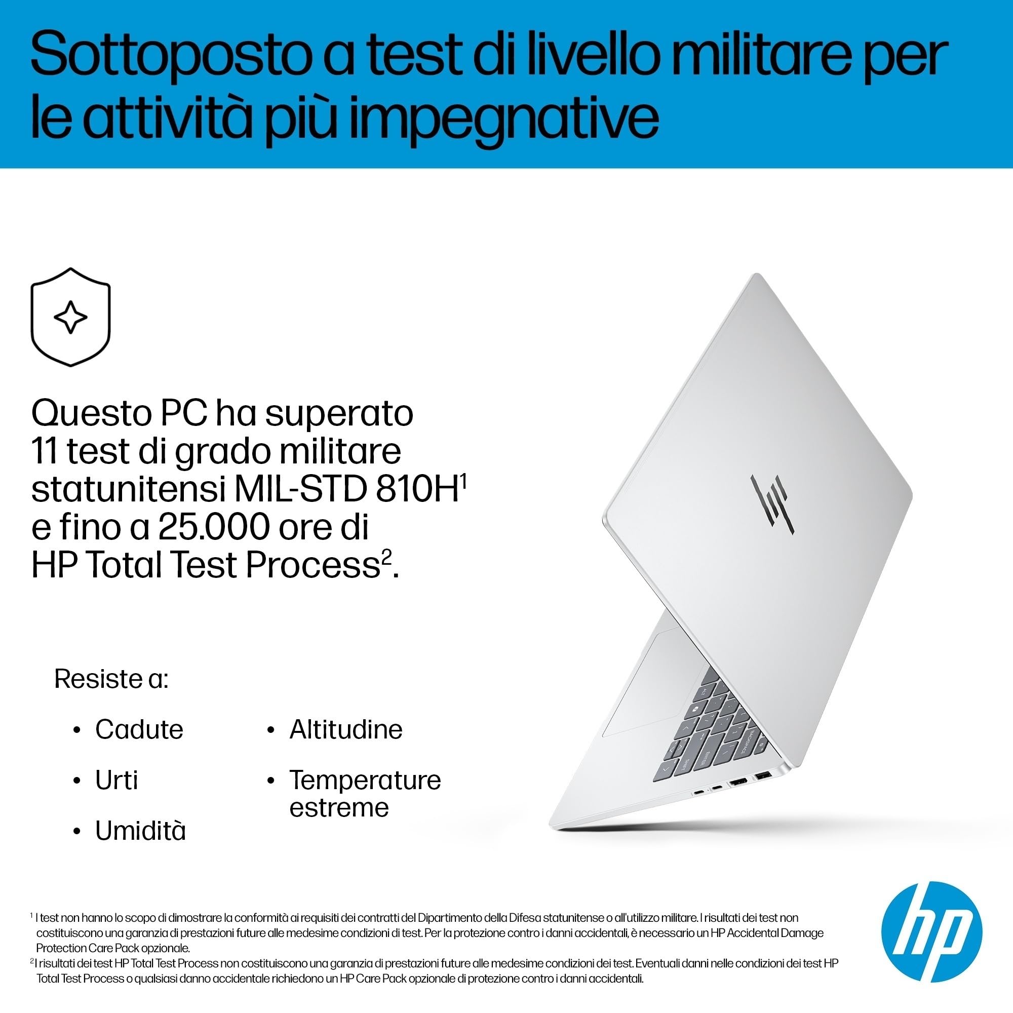 HP OmniBook 7 AI 14-fr0001sl, Notebook, Intel Core Ultra 5-225U, 16GB RAM, 512GB SSD, Display 14” OLED 2K 300 Nits, AI PC, 5MP IR Privacy Cam TNR, Windows 11, Argento