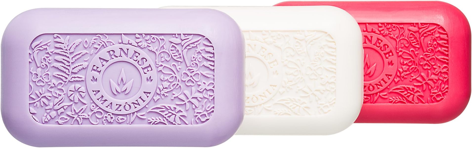 3 Variety Pack of Soap Guarana, Acai, Cocoa - Amazon Rain Forest (one of each) - Farnese Amazônia Bar Soap Set of 3