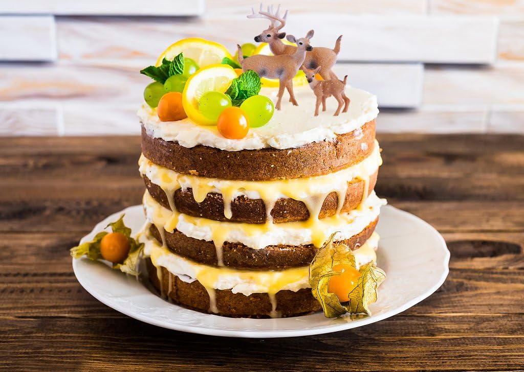 RESTCLOUD Deer Figurines Cake Toppers, Deer Toys Figure, Small Woodland Animals Set of 3 - Image 7