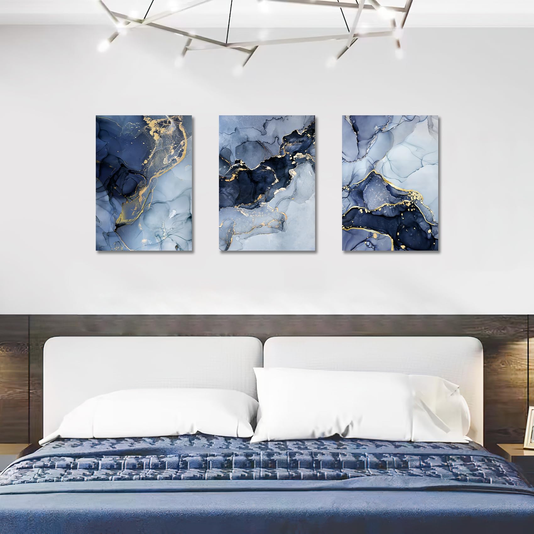 3 Pcs Wooden Framed Canvas Wall Art Set Bohemian Sage Green Canvas Prints Poster Geometric Line Beige Green Pictures for Living Room Bedroom Dinning Room Hallway Stairs Wall Decor 30x40cm x3pcs — view 129