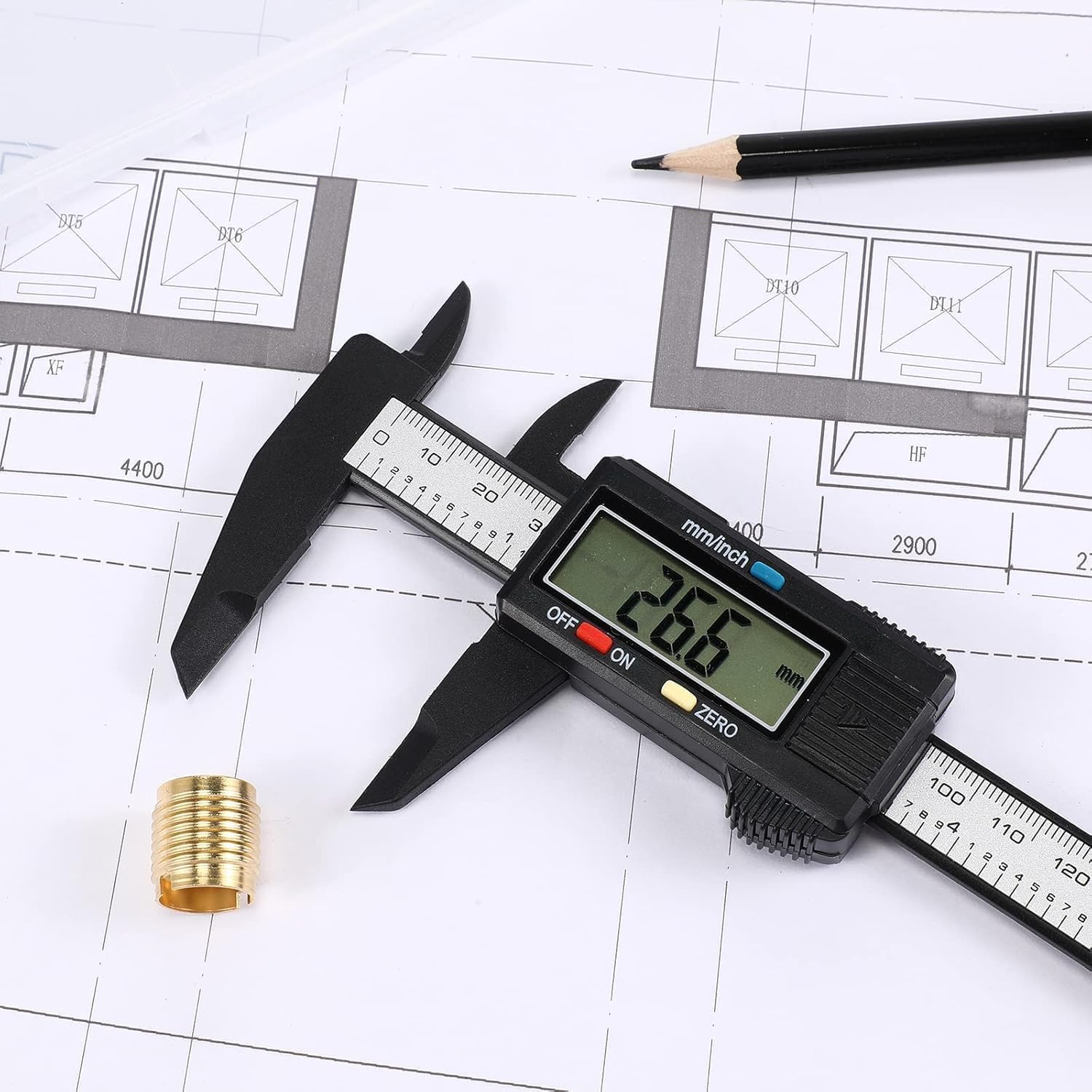 Maxismart Electronic Digital Calipers, inch and Millimeter Conversion,LCD Screen displays 0-6" Caliper Measuring Tool, Automatic Shutdown, Suitable for DIY/Jewelry (Digital Calipers) - Image 8 thumbnail