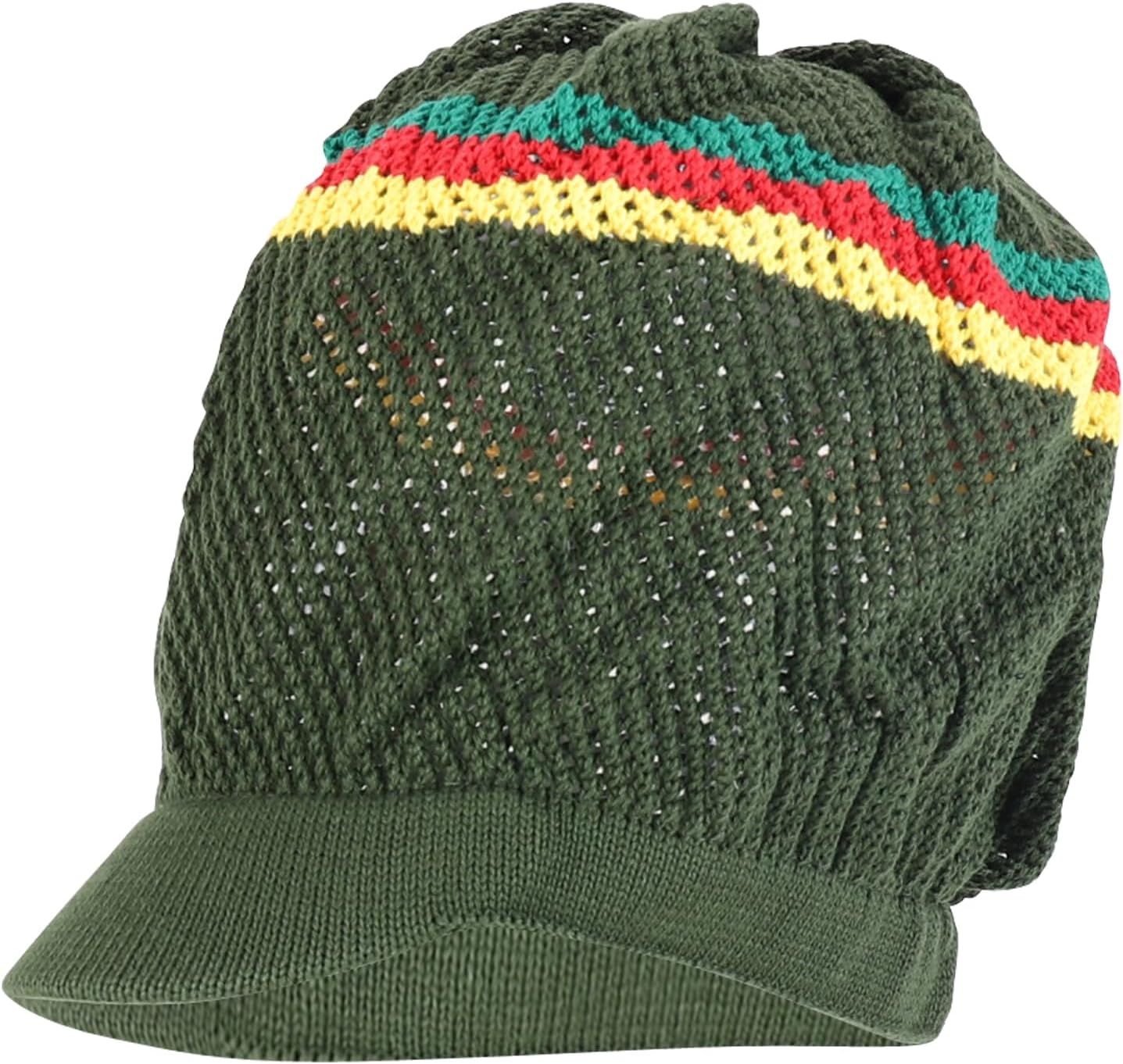 Armycrew Cool Mesh Dreadlock Rasta Beanie Visor - Image 2