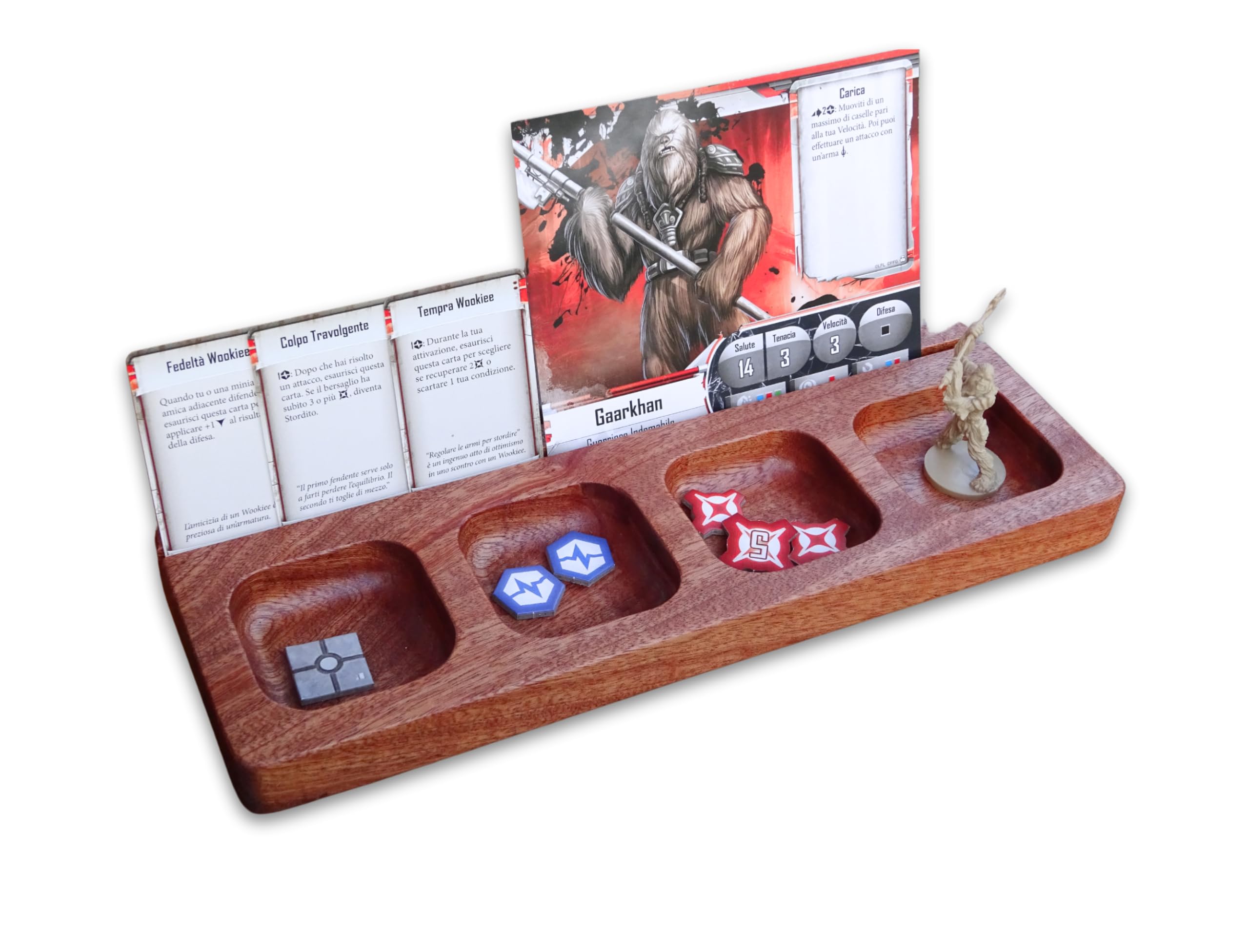 Vassoio porta Token/Risorse e carte per giochi da tavolo (XLARGE 6 SLOTS)