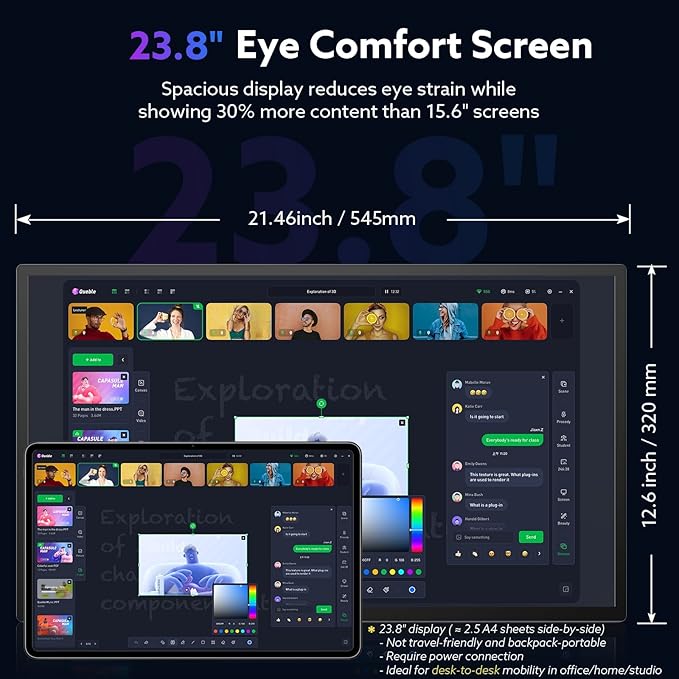 Monitor Extensor 23.8 FHD IPS miniatura 2