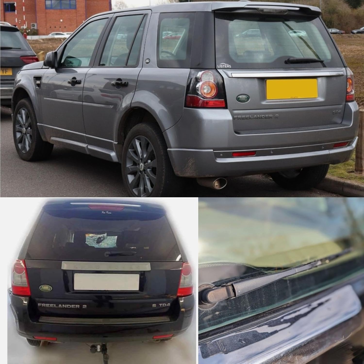 Rear Wiper Arm Blade for Land Rover LR2 2008 2009 2010 2011 2012 2013 2014 2015 HSE S SE Premium Base Sport Utility 2006-2014 Freelander 2 Rear Back Windshield Wiper Arm Blade Set Replacement