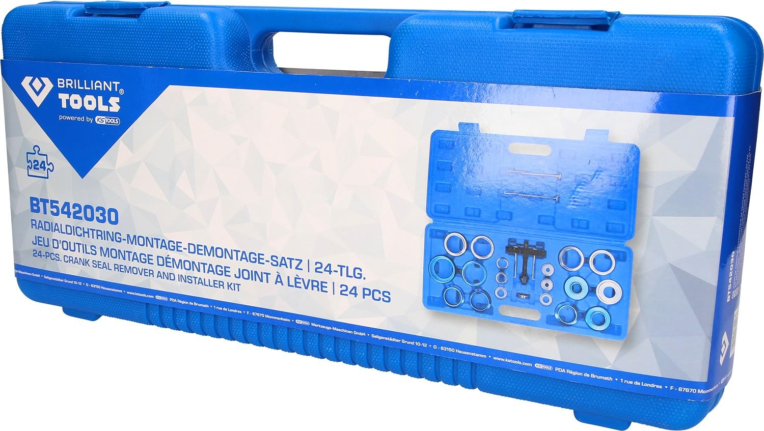 BRILLIANT TOOLS BT542030 Kit montaggio - smontaggio guarnizione anulare radiale, 24 pz [Powered by KS TOOLS]