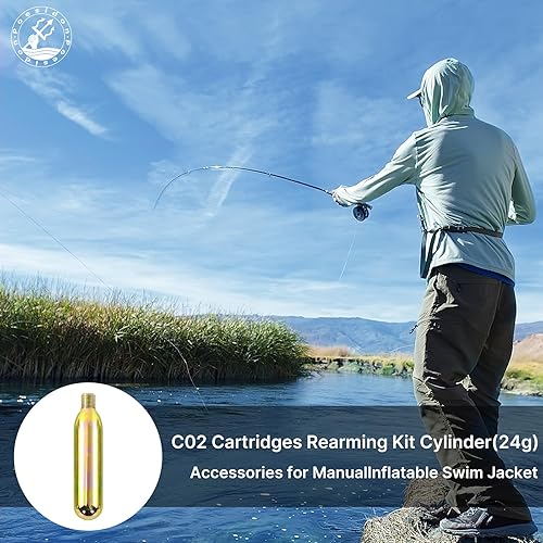 Miniatura 3 de Cartucho de CO2 de 0.85 oz que recoge el tanque del cartucho del cilindro del kit para el chaleco salvavidas inflable automático/manual