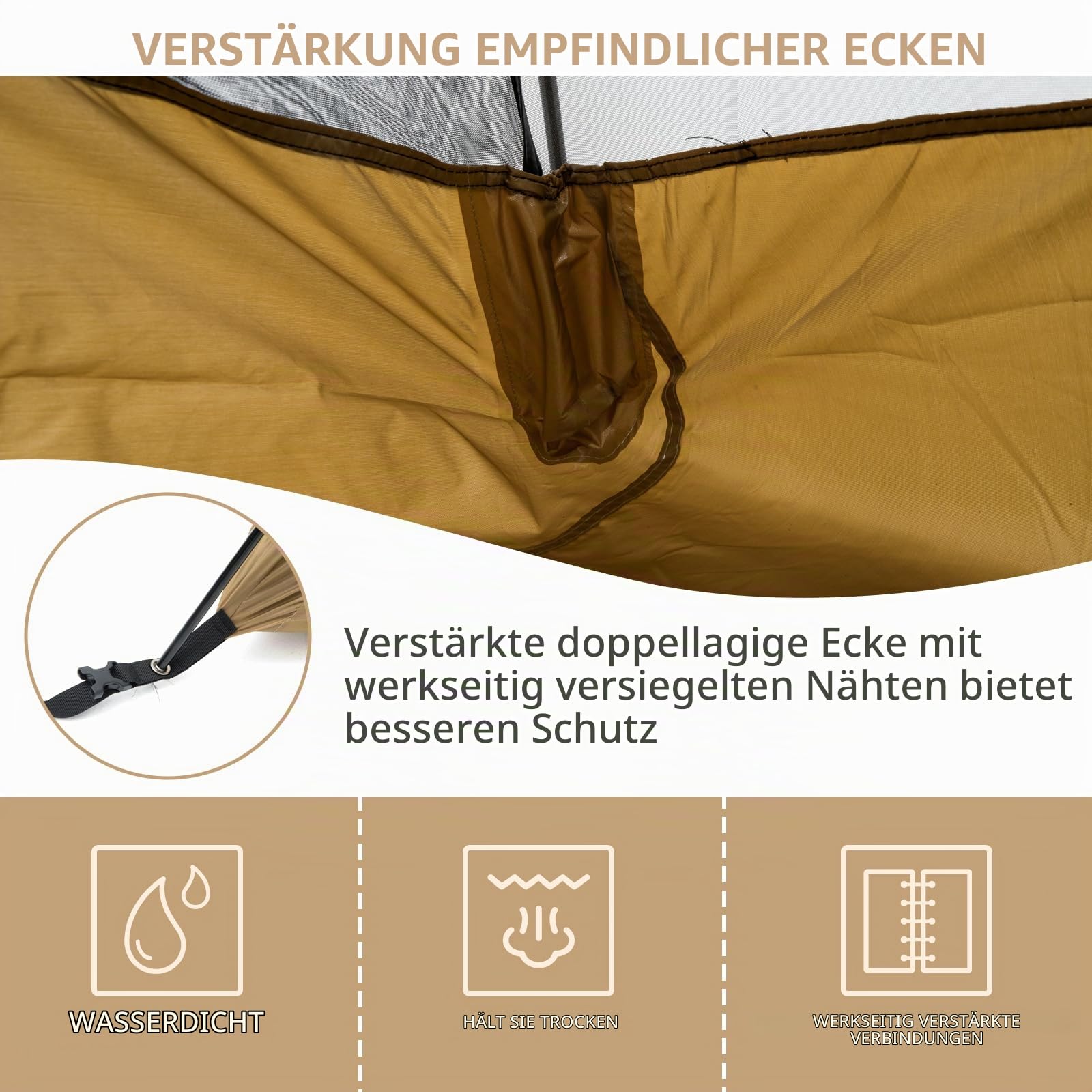 BISINNA Zelt 2 Personen | 3-4 Jahreszeiten Wasserdicht & Winddicht | Ultraleichtes Trekkingzelt mit Blitzaufbau & Kompakt Packmaß für Camping, Wandern, Festival