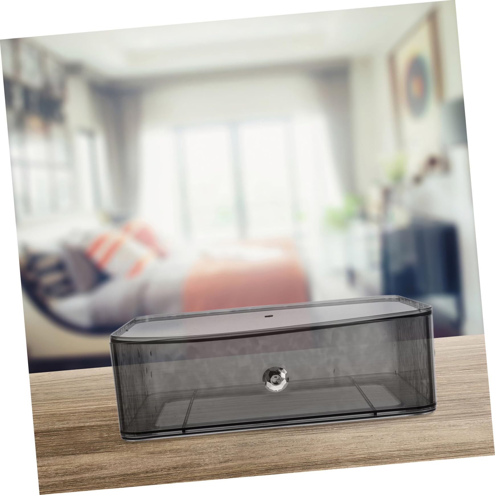 CALLARON Organisateur de Rangement pour Maquillage et Bijoux Plastique Transparent Boîte de Rangement Pratique pour Cosmétiques et Accessoires Design Élégant et Durable