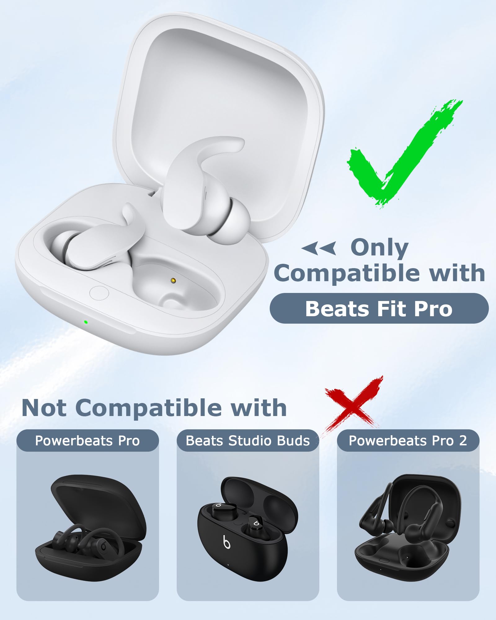 Amazon | XCZNAGS 充電ケース交換用 Beats Fit Pro対応 - 700mAh