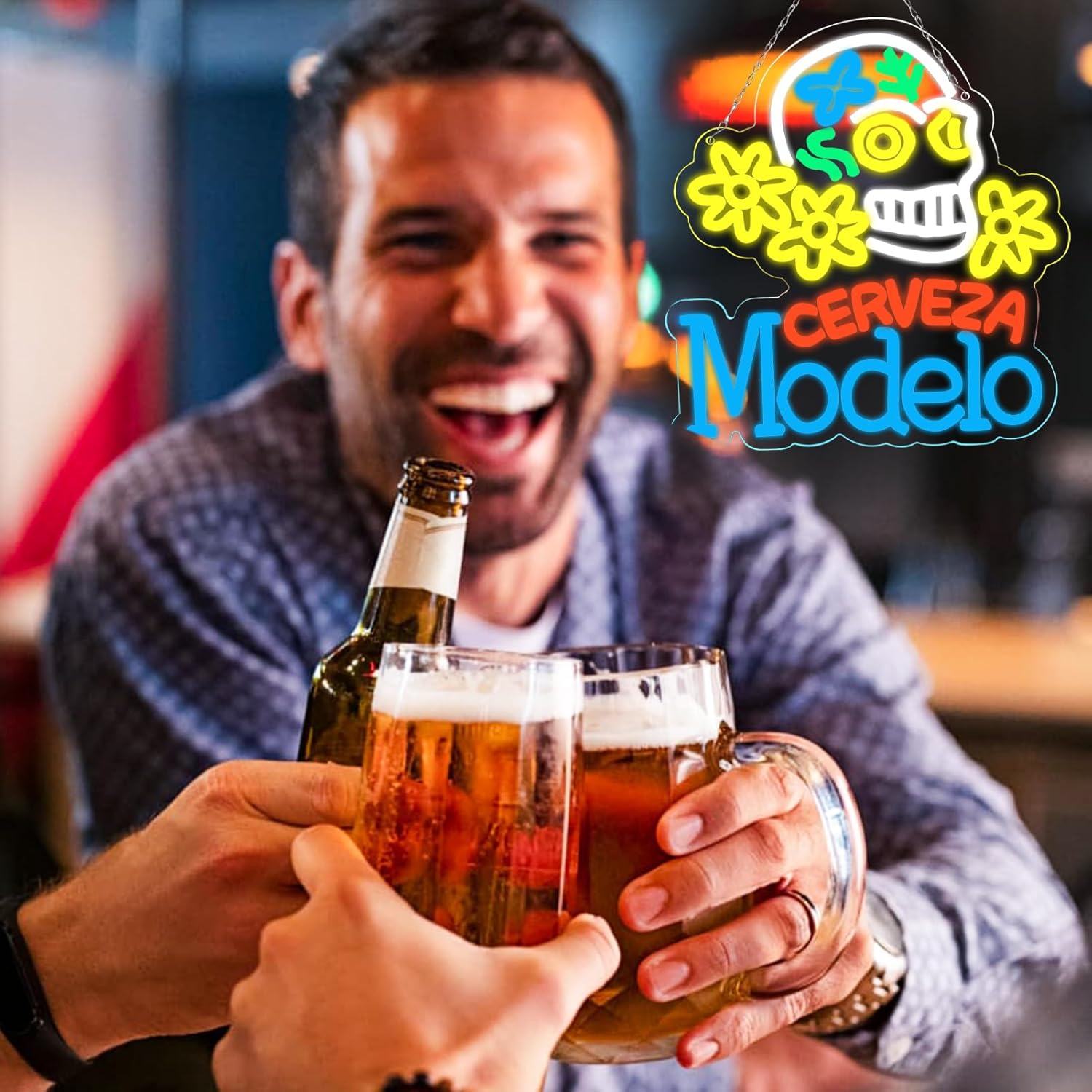 JFLLamp Beer Neon Signs for Wall Decor Crs EDGE Neon Lights for Bedroom Led Signs Suitable for Dormitory Man Cave Christmas Gift - Image 5