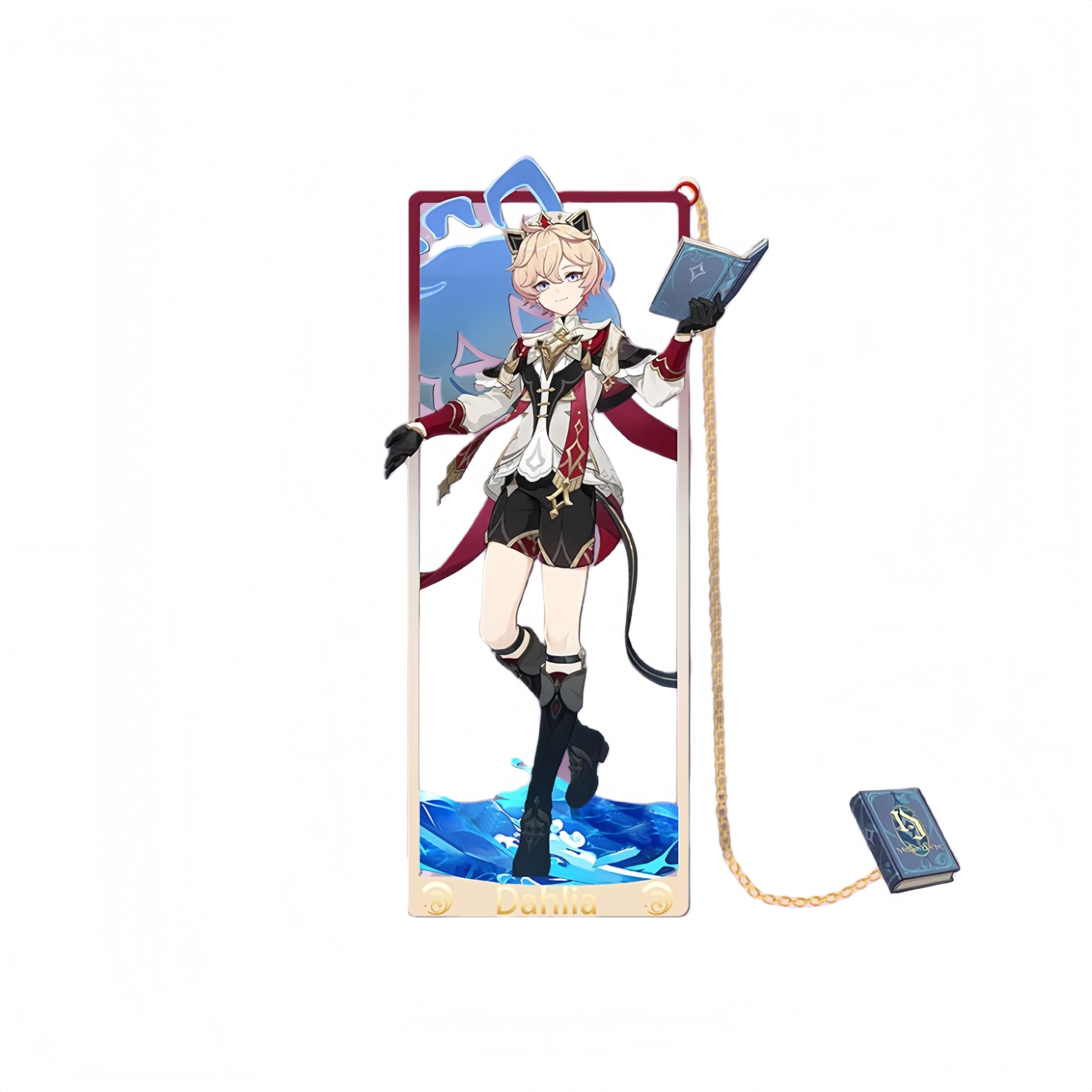 1PC Genshin Impact Natlan Characters Metal Bookmark Game Bookmark with Chain for Game Fans (Dahlia) — image 1