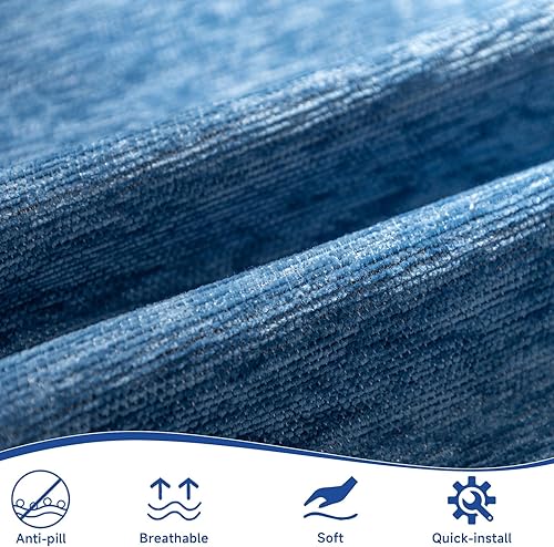 Miniatura 3 de VClife - Funda para sofá de 2 plazas, de felpilla, con borlas, moderna, antideslizante, apta para perros y gatos, estética, protectora, para sala de