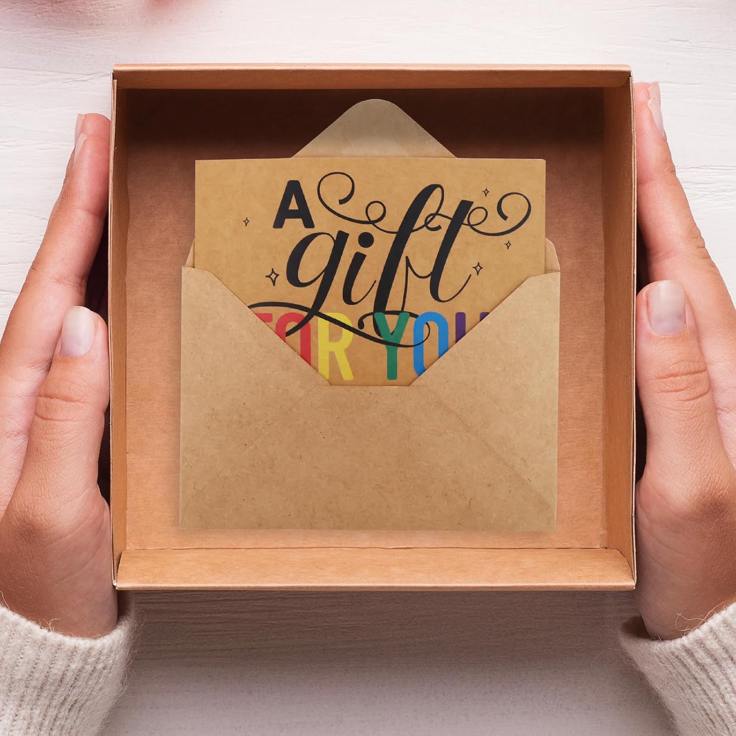 Ceiba Tree 30Pak Blank Gift Certificates for Business Kraft Certificate Cards with Envelopes for Salon Restaurants Spa Birthday Valentines St. patrick's Day - Image 6