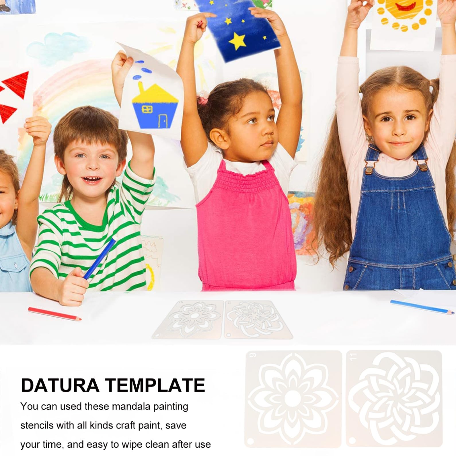 NUOBESTY 112pezzi Stencil Mandala Riutilizzabili Per Template Creativi Per Pittura e Decorazioni Per Progetti Artigianali