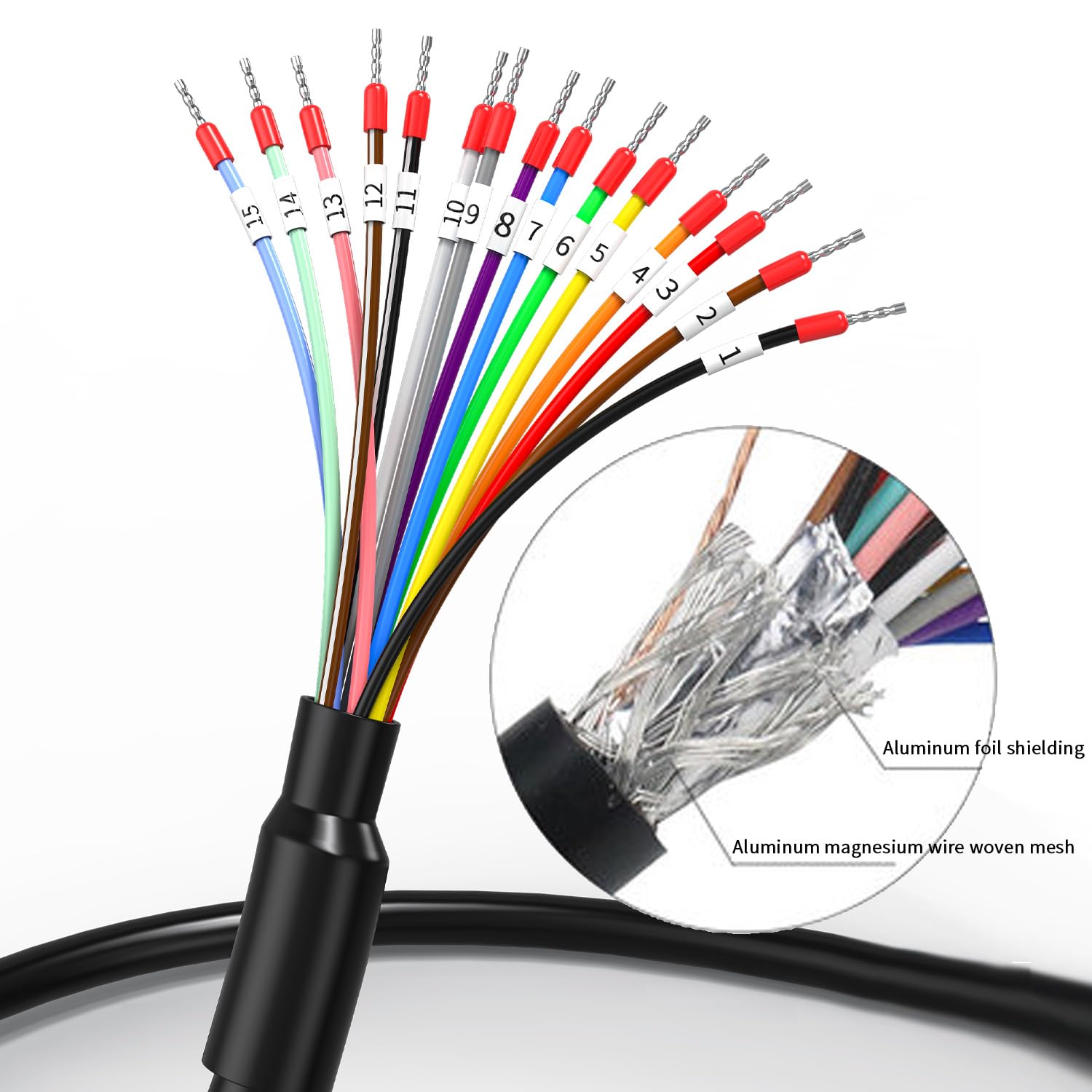 JUXINICE DB25 Female Connector To Bare Wire 3.3FT,24AWG