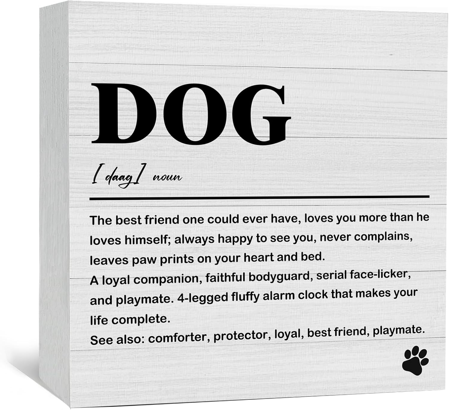 Nitelat Dog Signs For Home Decor Sign, Dog Wooden Box Signs