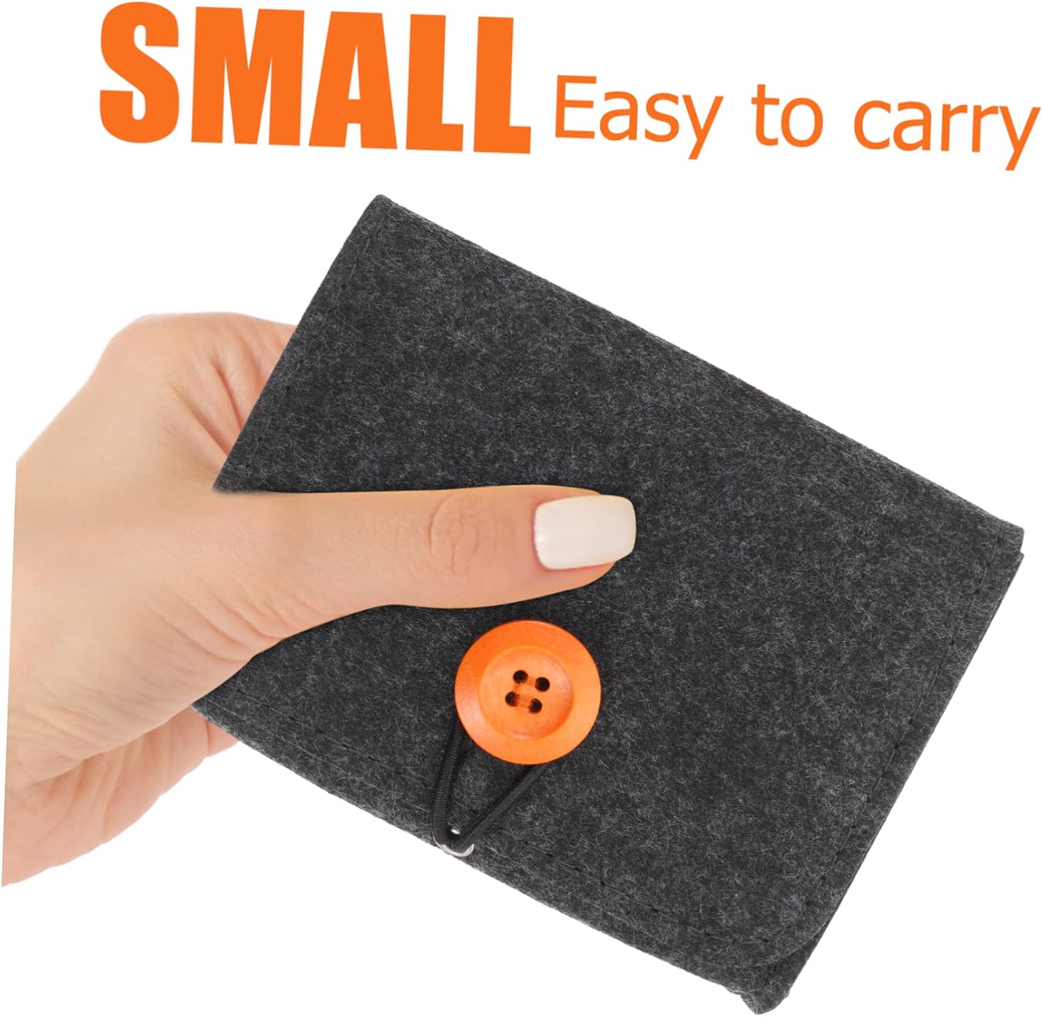 10pcs Storage Pouch Compact Felt Organizer for Bottles for Travel and Home Use Holds Small Items