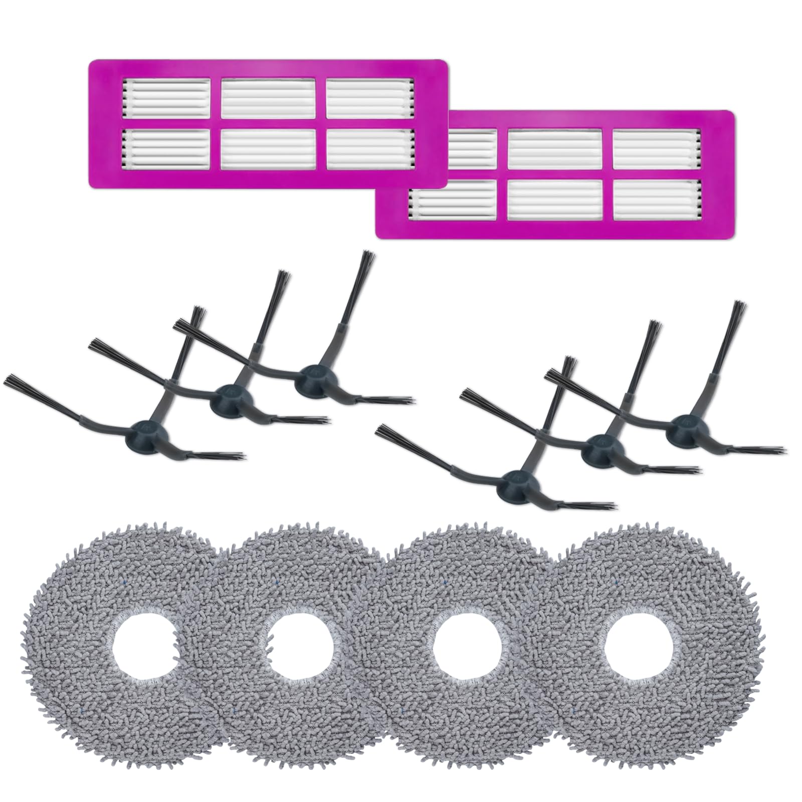 Set Accessori Ricambio Per EUREKA J15 Pro Ultra – 4 Panni, 2 Filtri HEPA, 6 Spazzole