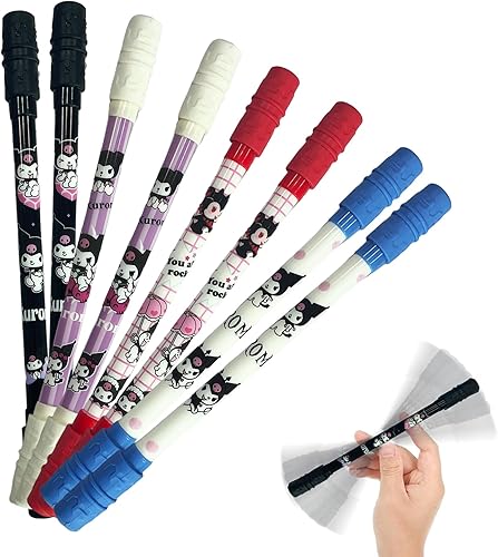 Miniatura 1 de Bolígrafos de anime Kawaii - Juego de 8, bonitos y divertidos, bolígrafos de gel de tinta negra de 0.020 in, bolígrafos de punta de aguja de estilo