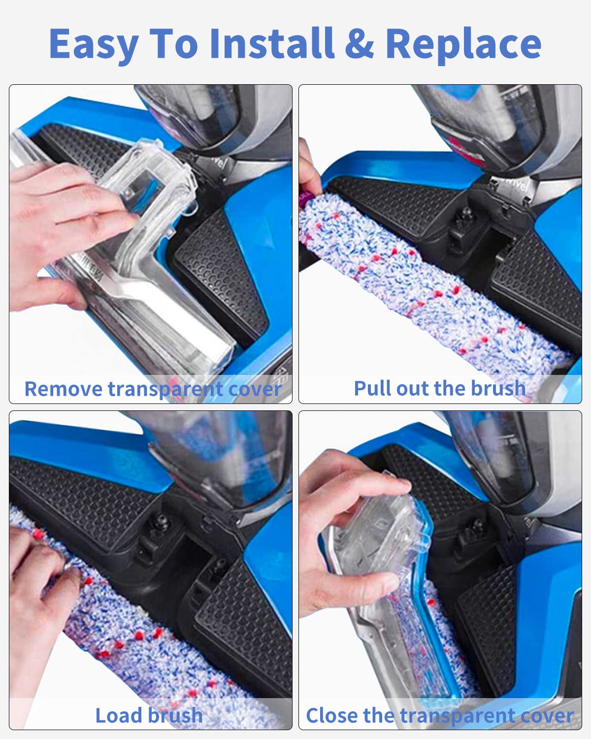 Set Di Ricambio Di 3 Spazzole A Rullo 2 Filtri Per BISSELL Crosswave Serie 17132 E 2225n Accessori Per Aspirapolvere Per Case Con Animali Domestici 84612759 - Foto 9