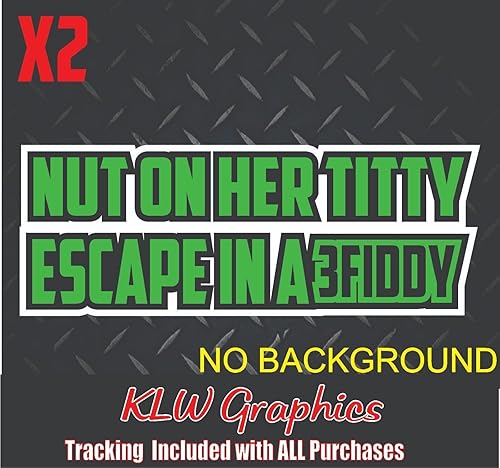 Escape In A 3 Fiddy Lime Green Black White Full Color Decal Sticker Turbo Diesel Truck 7.3 6.7 6.0 Crew Cab Soot 2500 Funny