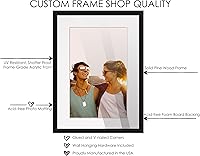 Vista 5 de Marco de madera negra de 24 x 36 pulgadas con paspartú blanco Marco de 28 x 40 pulgadas con paspartú de 24 x 36 pulgadas Muestra tu imagen bajo