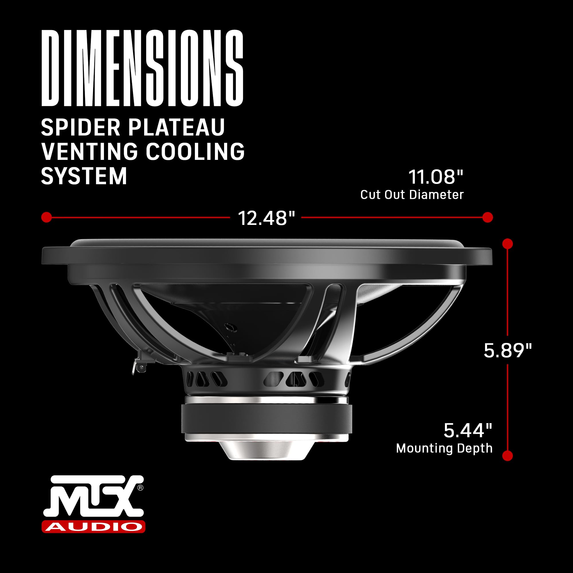 MTX Audio TN12-04 12 Single 4 ohm Terminator Series Subwoofer product thumbnail 5