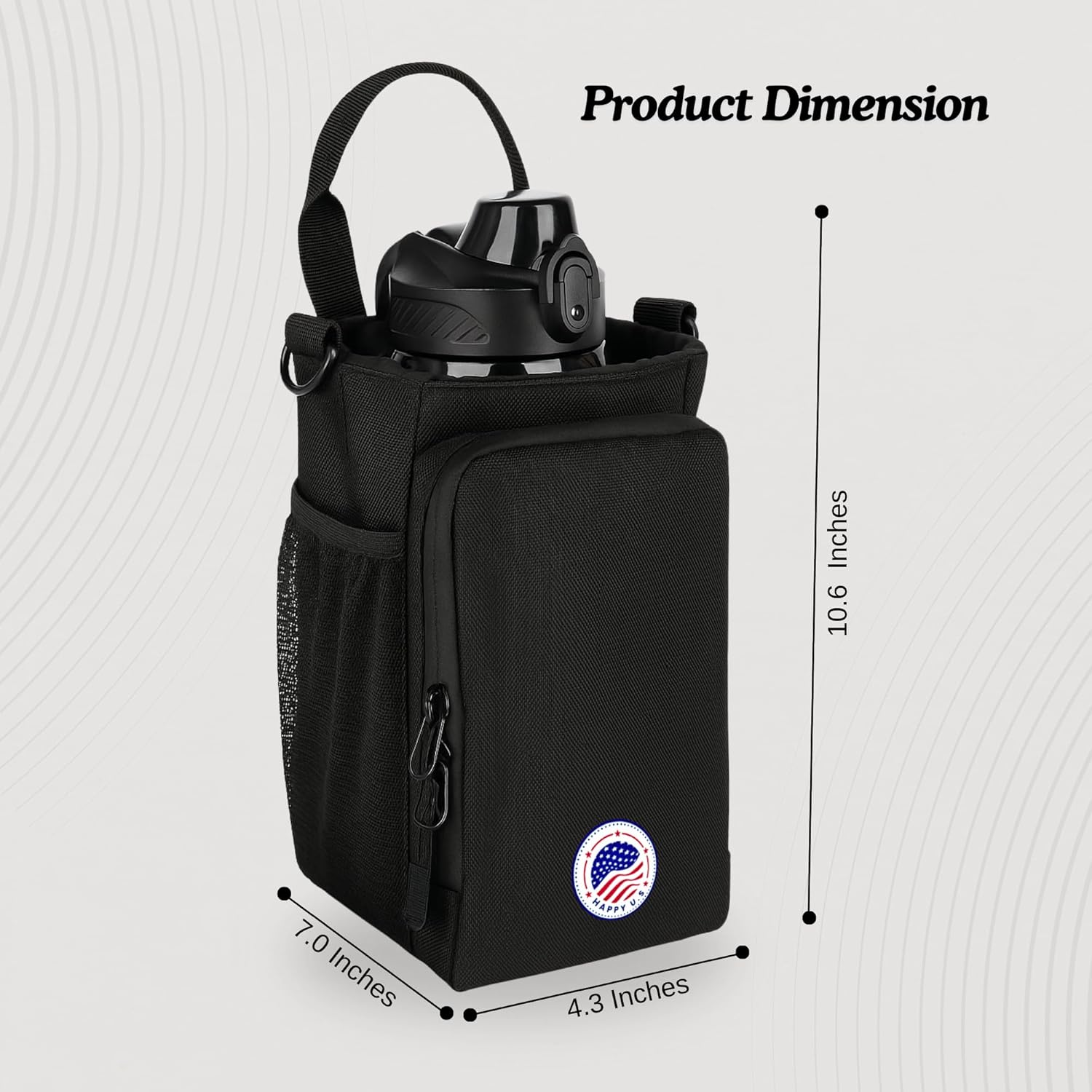 Magnetic Gym Bag and Bottle Bag, Magnatic Sport Bag For Men and Women Sling Gym Baag Travel Work with Water Bottle Holder, Phone Pockets Magnetic Attachment, Water Bottl Carrier Holder - Image 7