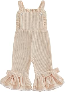 Girl Bell Bottoms Trousers Floral Jumpsuit One Piece Outfit Summer Toddler Clothes Girl