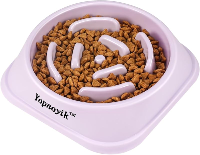 Comedouro Lento para Cães e Gatos com Labirinto em PP Yopnoyik – 19,1 x 19,1 x 4,3 cm