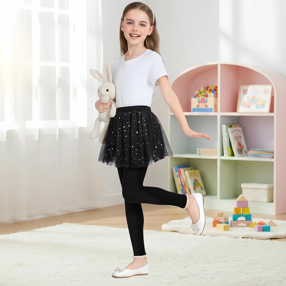 Pantalón Falda Para Niña NAME IT - Corte Wide Fit 7/8, Estampado De Cuadrícula, Cintura Elástica Ajustable